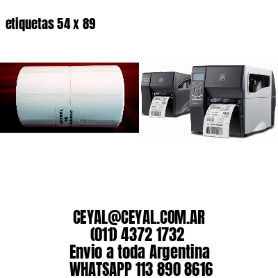 etiquetas 54 x 89
