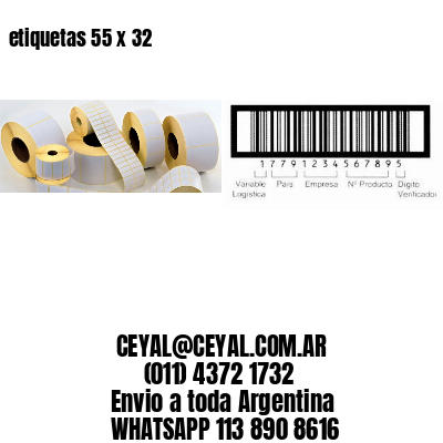 etiquetas 55 x 32
