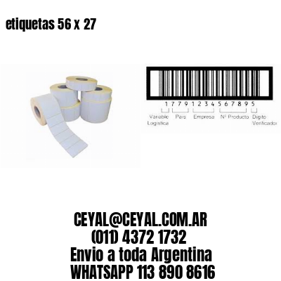 etiquetas 56 x 27