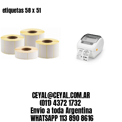 etiquetas 58 x 51