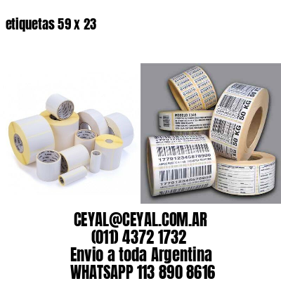 etiquetas 59 x 23