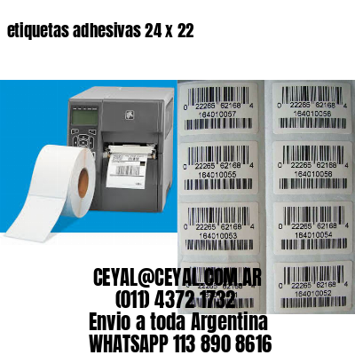 etiquetas adhesivas 24 x 22