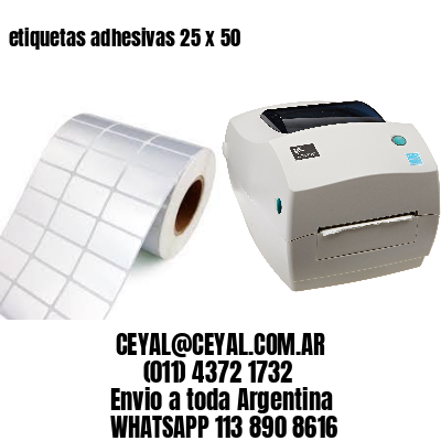 etiquetas adhesivas 25 x 50