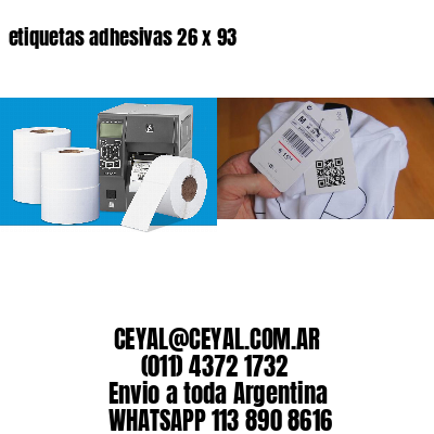 etiquetas adhesivas 26 x 93
