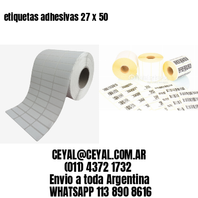 etiquetas adhesivas 27 x 50