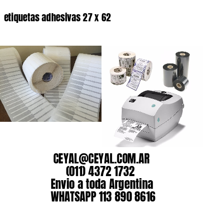 etiquetas adhesivas 27 x 62