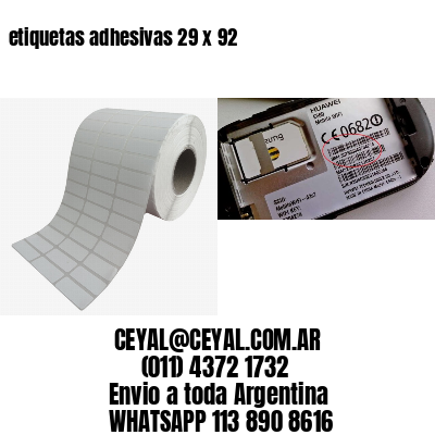 etiquetas adhesivas 29 x 92