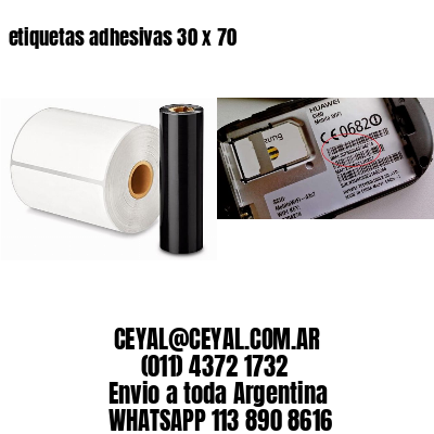 etiquetas adhesivas 30 x 70