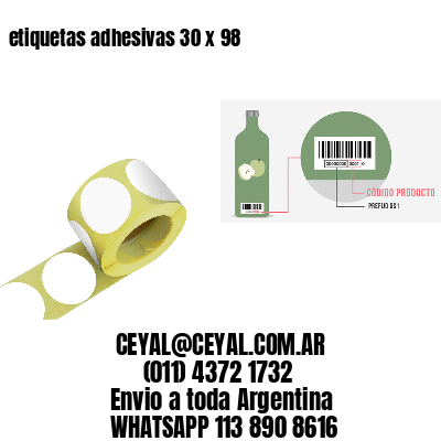 etiquetas adhesivas 30 x 98