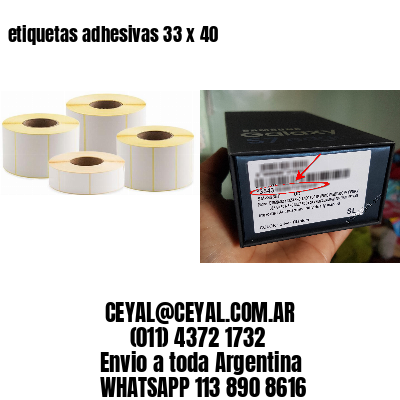 etiquetas adhesivas 33 x 40