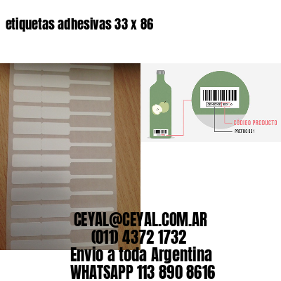 etiquetas adhesivas 33 x 86