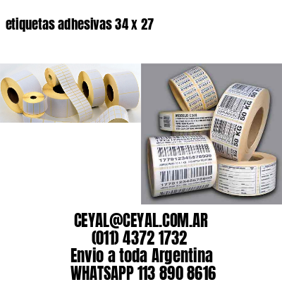 etiquetas adhesivas 34 x 27