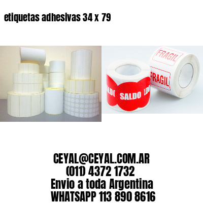 etiquetas adhesivas 34 x 79