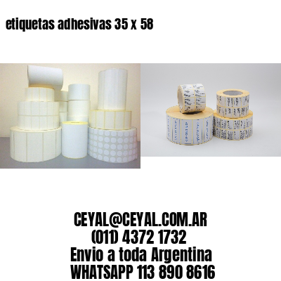etiquetas adhesivas 35 x 58