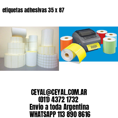 etiquetas adhesivas 35 x 87