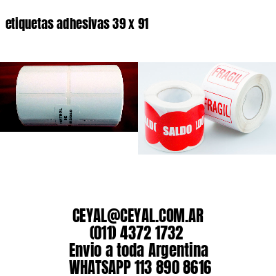 etiquetas adhesivas 39 x 91