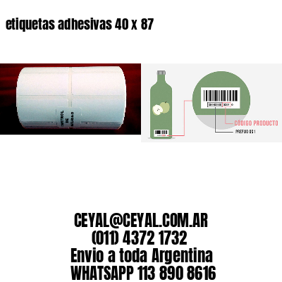 etiquetas adhesivas 40 x 87