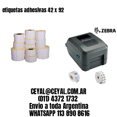 etiquetas adhesivas 42 x 92