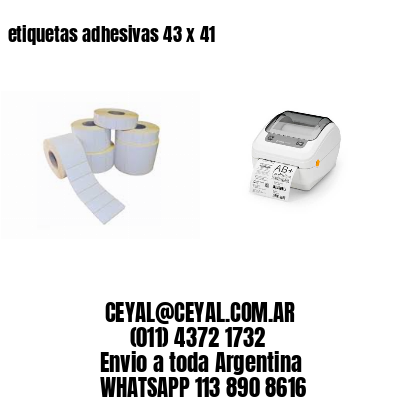 etiquetas adhesivas 43 x 41
