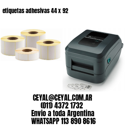etiquetas adhesivas 44 x 92