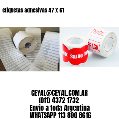 etiquetas adhesivas 47 x 61