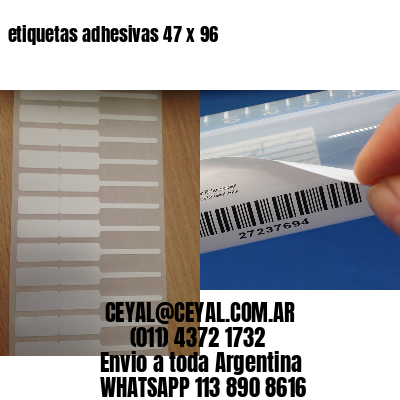 etiquetas adhesivas 47 x 96
