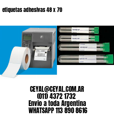 etiquetas adhesivas 48 x 70