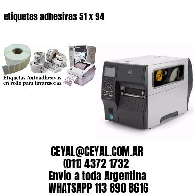 etiquetas adhesivas 51 x 94