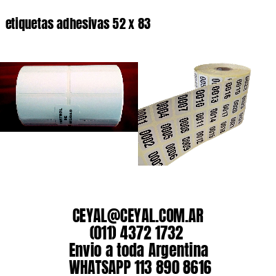 etiquetas adhesivas 52 x 83