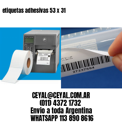 etiquetas adhesivas 53 x 31