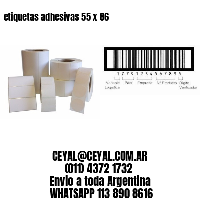 etiquetas adhesivas 55 x 86
