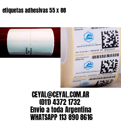etiquetas adhesivas 55 x 88