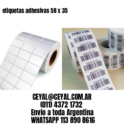 etiquetas adhesivas 58 x 35