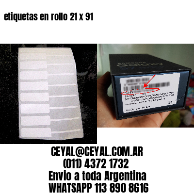 etiquetas en rollo 21 x 91