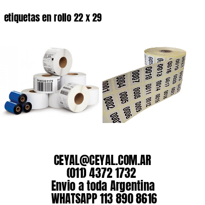 etiquetas en rollo 22 x 29