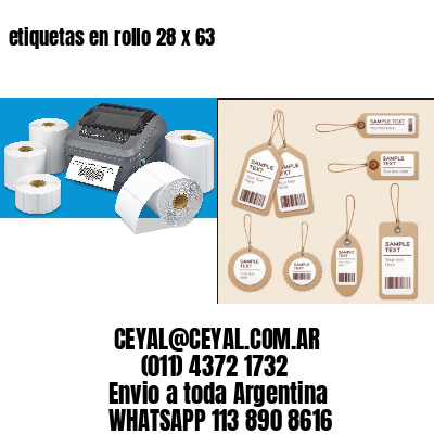 etiquetas en rollo 28 x 63