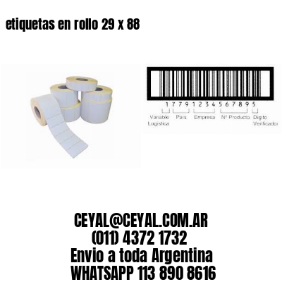 etiquetas en rollo 29 x 88