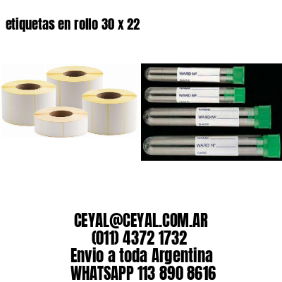 etiquetas en rollo 30 x 22