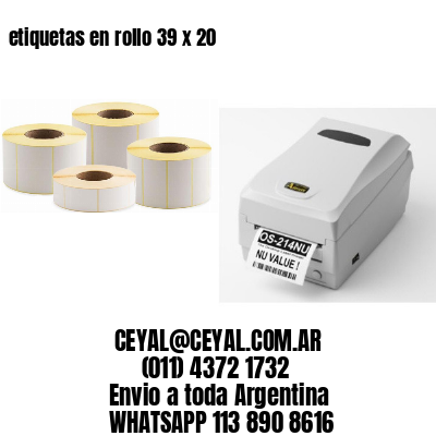 etiquetas en rollo 39 x 20