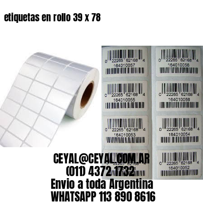 etiquetas en rollo 39 x 78