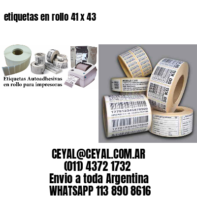 etiquetas en rollo 41 x 43