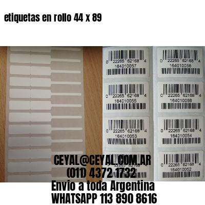 etiquetas en rollo 44 x 89
