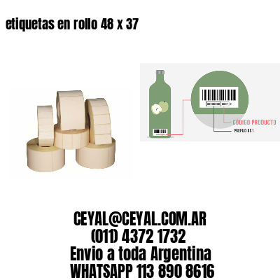 etiquetas en rollo 48 x 37