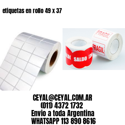 etiquetas en rollo 49 x 37
