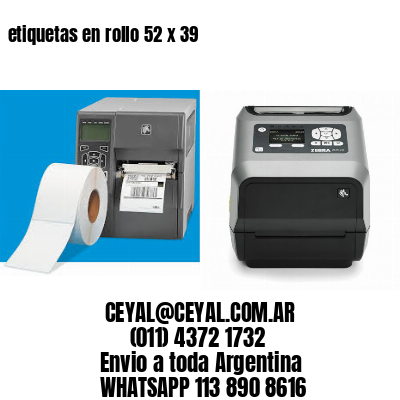 etiquetas en rollo 52 x 39
