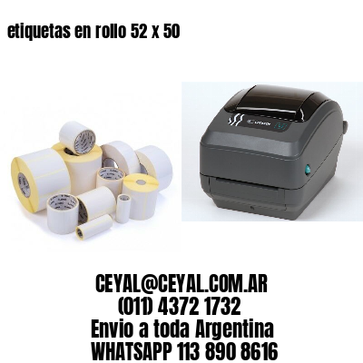 etiquetas en rollo 52 x 50