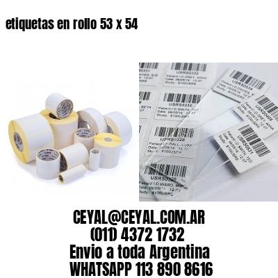 etiquetas en rollo 53 x 54