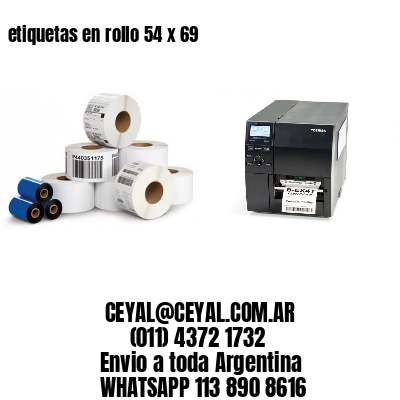 etiquetas en rollo 54 x 69