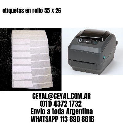 etiquetas en rollo 55 x 26