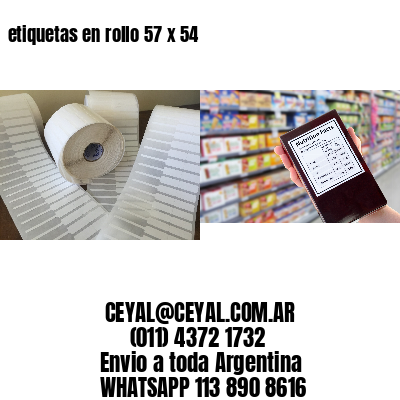 etiquetas en rollo 57 x 54